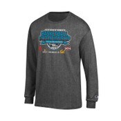 Women's Basketball Unisex 2025 Ball and Mascots March Madness Charcoal LS T-Shirt